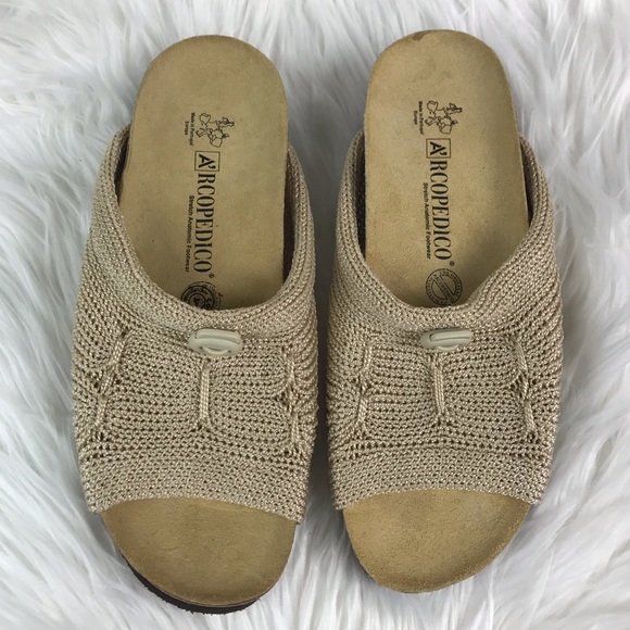 Arcopedico Tan Slide Sandals - Picture 2 of 5